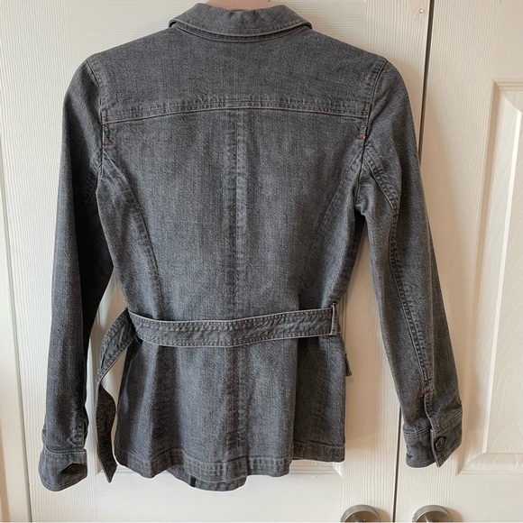 Kenneth Cole jean jacket size 4 in dark gray denim - Picture 2 of 11